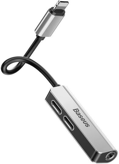 Baseus L52 Μετατροπέας 3.5mm / Lightning male σε 3.5mm / Lightning male Γκρι 1τμχ