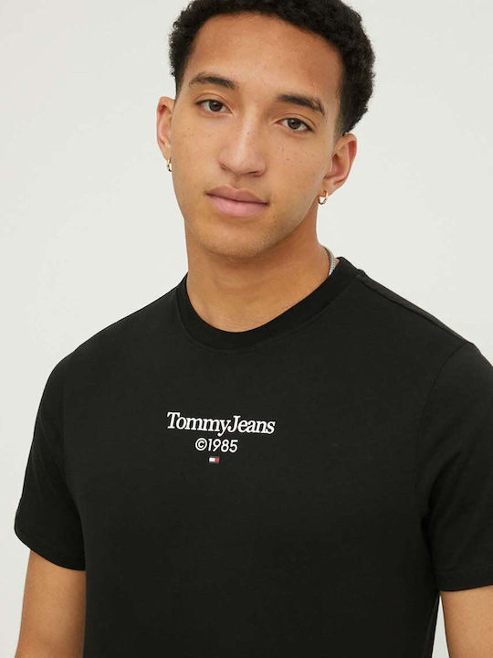 Tommy Hilfiger Ανδρικό T-shirt Κοντομάνικο Μαύρο