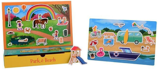 Joueco Μαγνητικό Παιχνίδι Κατασκευών Park & Beach για Παιδιά 2+ Ετών