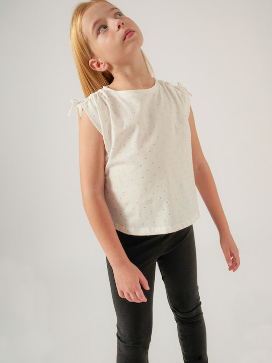 Mayoral Kids Blouse Sleeveless Ecru