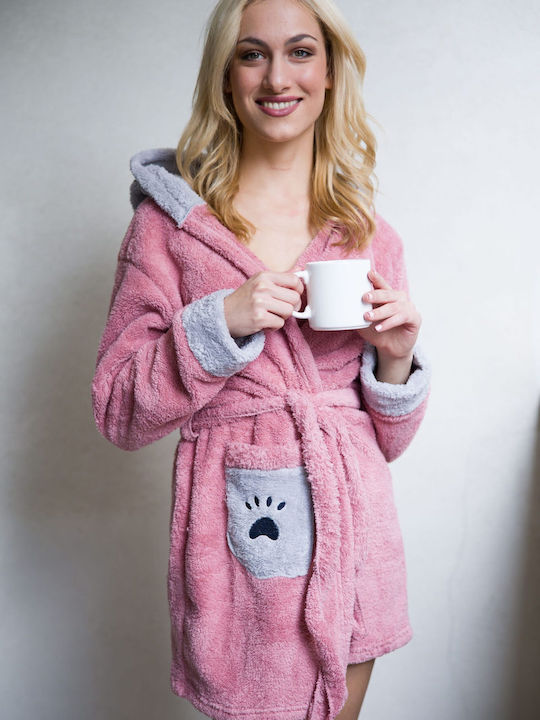 Fawn Winter Damen Robe Rosa