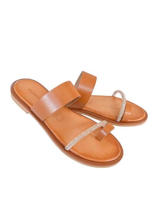 Sandale Casual Damă Din Piele Tabac Maro