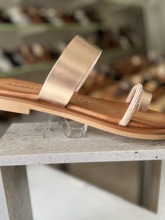 Sandale Casual Damă Din Piele Rose Gold