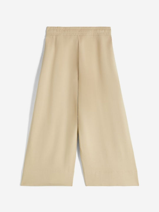 Freddy Women's Fabric Trousers with Elastic Beige