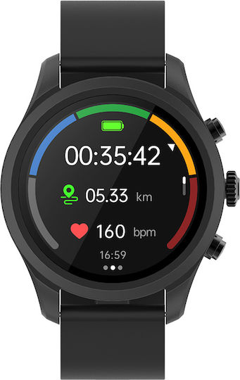 Forever Verfi SW-800 Smartwatch με Παλμογράφο (Μαύρο)