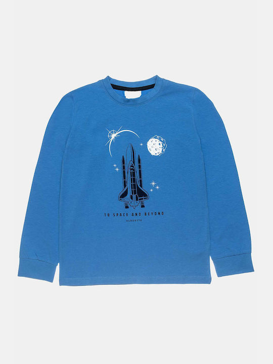 Alouette Kinder Schlafanzug Winterlich Baumwoll Blue