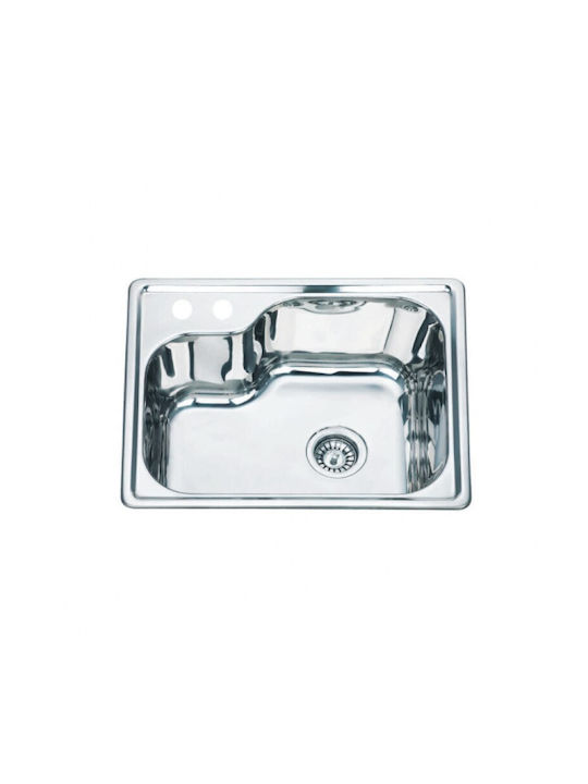 Inter Ceramic Drop-In Мивка Inox Ш56.5xД45см Сребрист