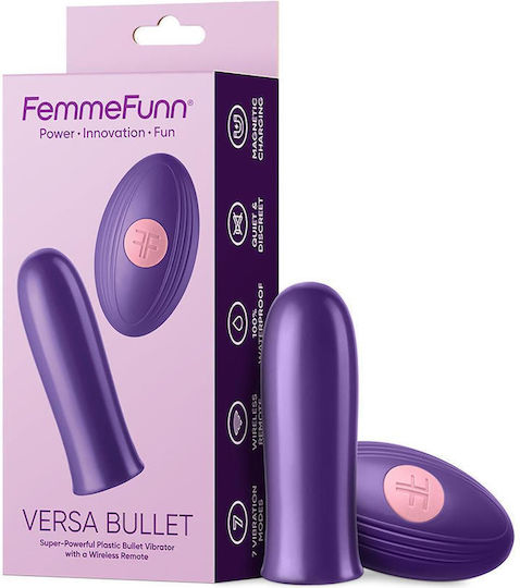 FemmeFunn Vibrator Bullet cu Telecomandă 20cm Violet