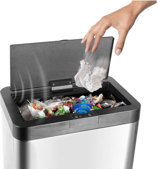 Turbotronic Waste Bin Black / Silver 60L Turbotronic Waste Bin Black / Silver 60L
