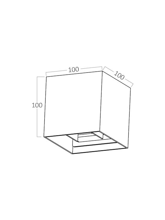 Braytron Επιτοίχιο Εξωτερικό Φωτιστικό G9 IP54 10x10x10εκ.