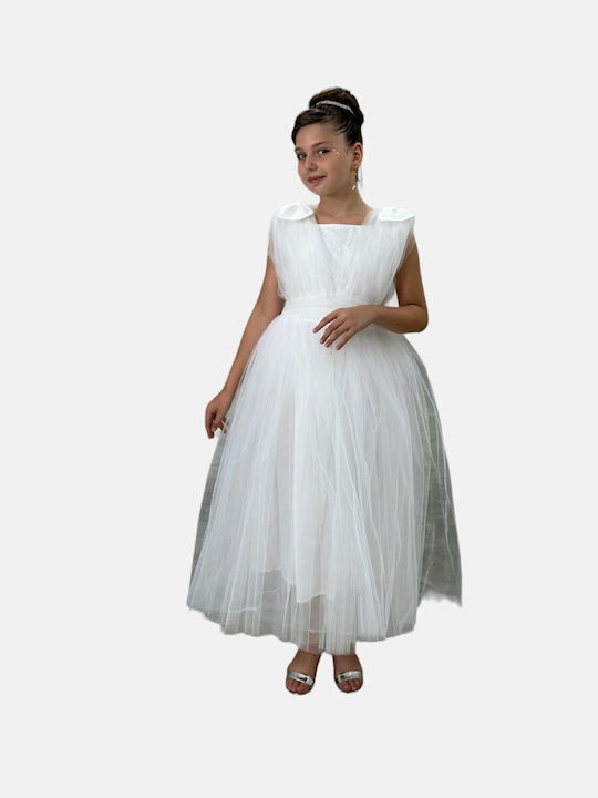 Kids Dress Tulle White