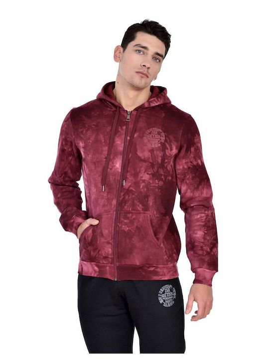 Target Herren Sweatshirt Jacke mit Kapuze und Taschen Burgundisch