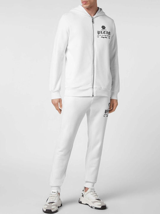 Gothic Sweatshirt mit Kapuze Weiß