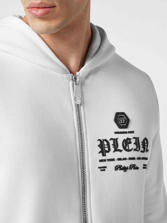 Gothic Sweatshirt mit Kapuze Weiß