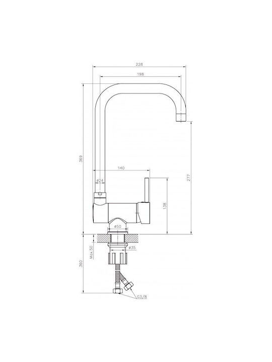 Inter Ceramic Alpaca ICSETICF71921747119ICK10060R Drop-In Мивка Десен Inox Ш100xД60см Сребрист