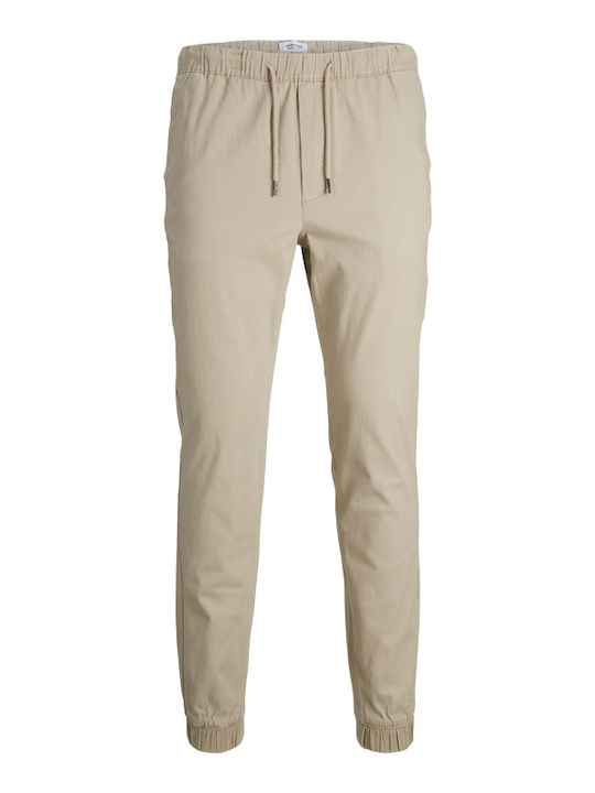 Trousers Elastic in Loose Fit Crockery