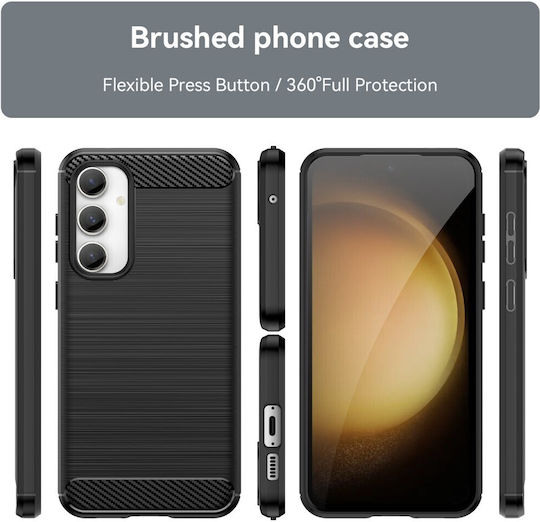 Mad Mask Brushed TPU Carbon Back Cover Σιλικόνης Μαύρο (Galaxy S23 FE)