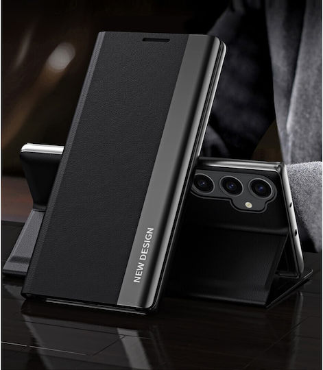 New Design Back Cover Leather / Synthetic Leather / Plastic Black (Galaxy S23 FE)