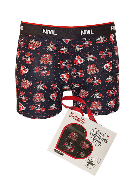 Namaldi Βαλεντίνου Gnome Men's Boxer Gnome Love with Patterns