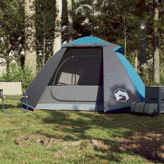vidaXL Summer Camping Tent Blue with Double Cloth for 2 People 248x224x113cm