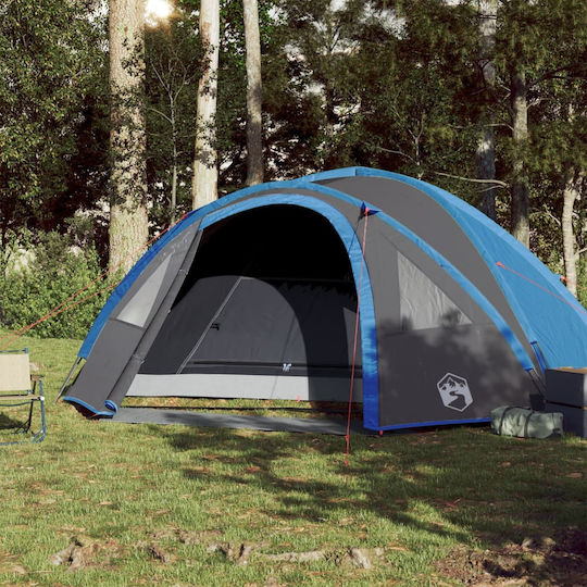 vidaXL Summer Camping Igloo Tent Blue with Double Cloth for 4 People 300x250x122cm