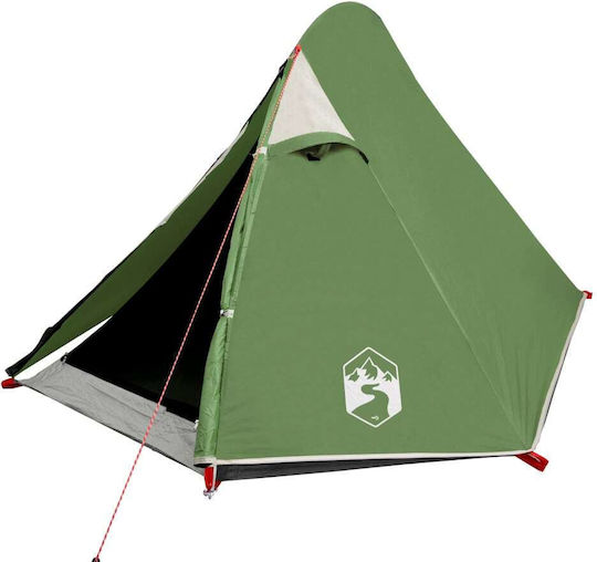 vidaXL Camping Tent Green with Double Cloth for 2 People 267x154x112cm