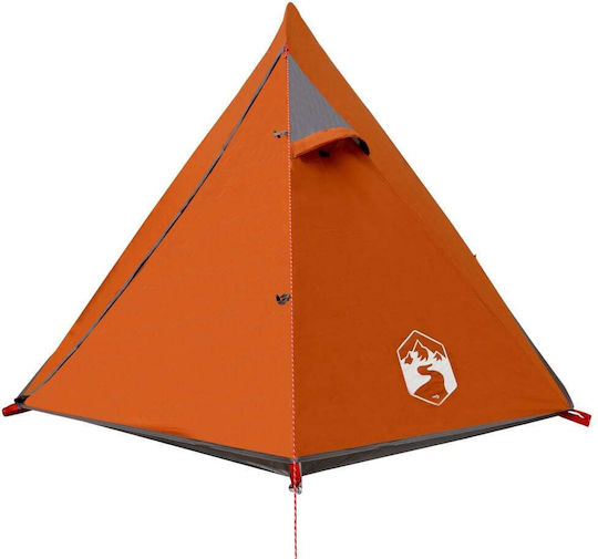vidaXL Καλοκαιρινή Σκηνή Camping Πορτοκαλί για 2 Άτομα 257x147x112εκ.