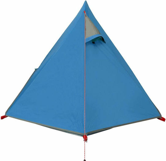 vidaXL Sommer Campingzelt Blau mit Doppeltuch für 2 Personen 267x154x112cm