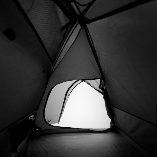 vidaXL Summer Camping Tent White with Double Cloth for 2 People 254x135x107cm