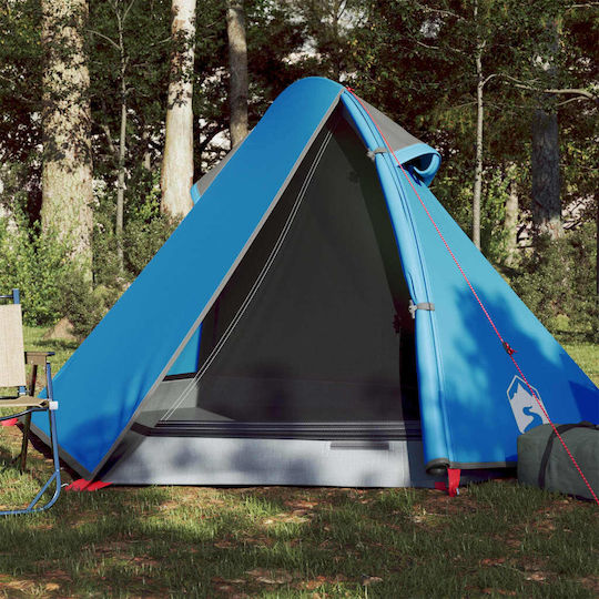 vidaXL Sommer Campingzelt Blau mit Doppeltuch für 2 Personen 267x154x112cm