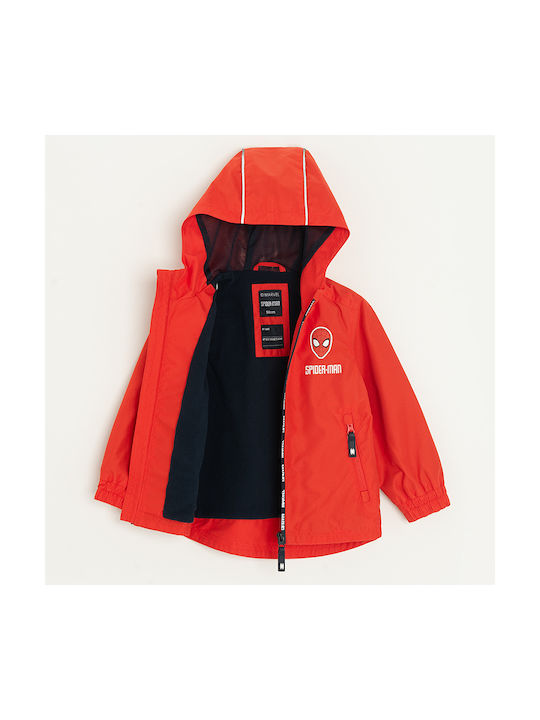 Kids Casual Coat with Hood Red