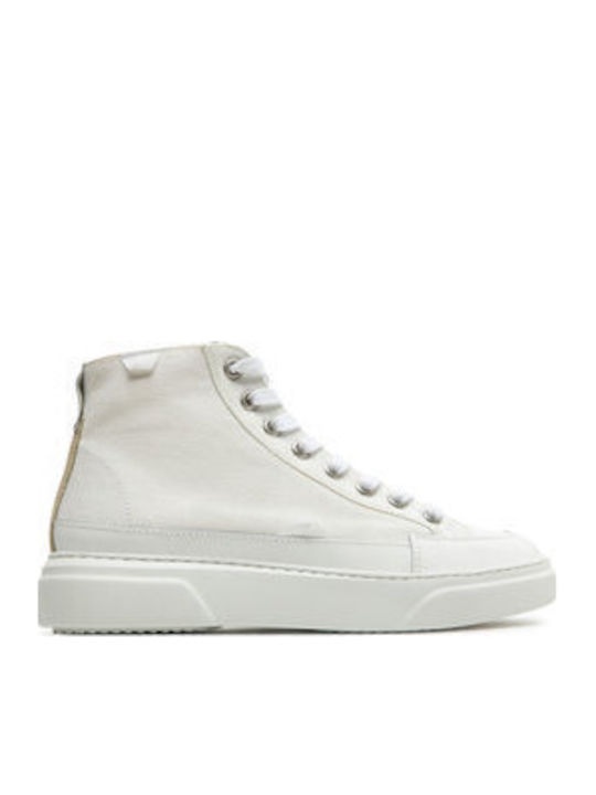 Herren Flatforms Stiefel Weiß