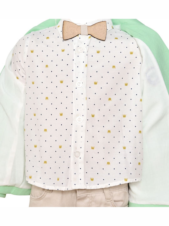 Kids' Set with Pants Winter 3pcs Light Green