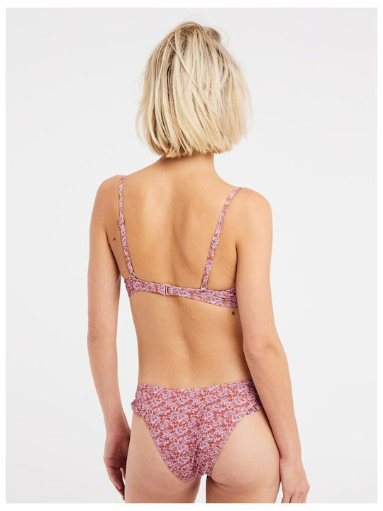 Protest Bikini Set Triangle Top & Slip Bottom with Adjustable Straps Pink Floral