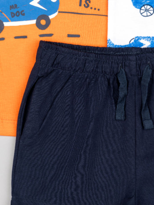 Kids' Set with Shorts Summer 3pcs Orange