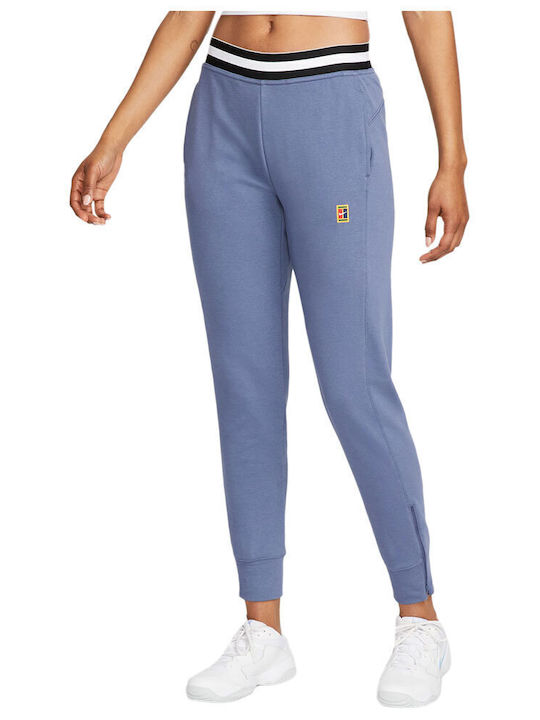 Court Dri-FIT Damen Jogginghose mit Jogger Hohe Taille Blau