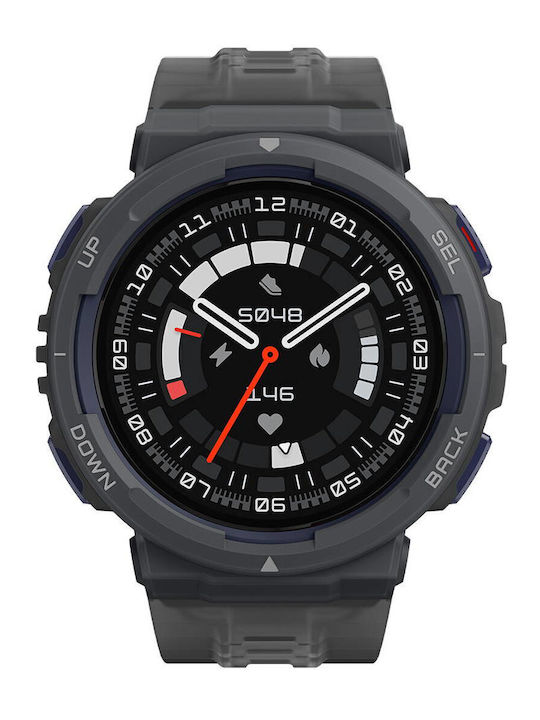 Amazfit Active Edge 46mm Rezistent la apă Ceas inteligent cu pulsometru (Midnight Pulse)