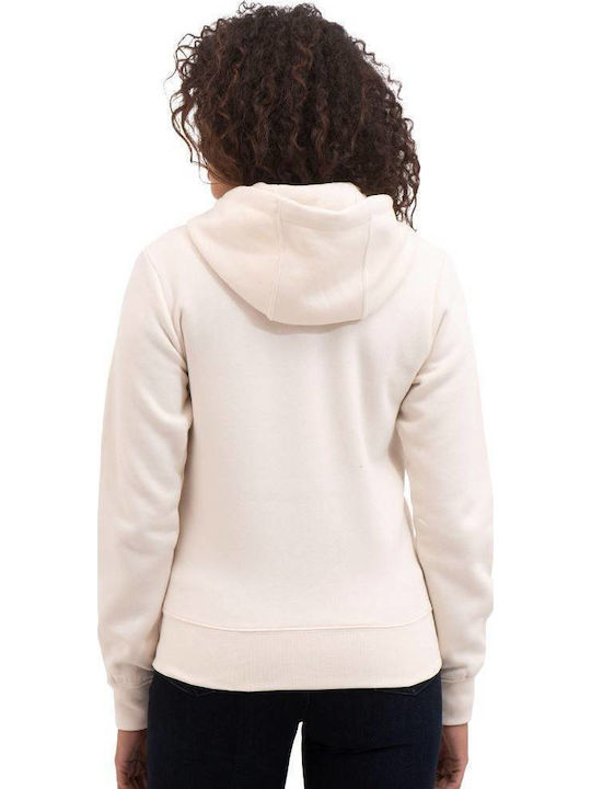 Russell Athletic Ζακέτα Off White με Κουκούλα
