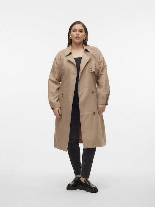 Damen Silver Mink Trenchcoat