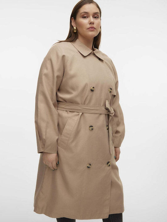 Damen Silver Mink Trenchcoat