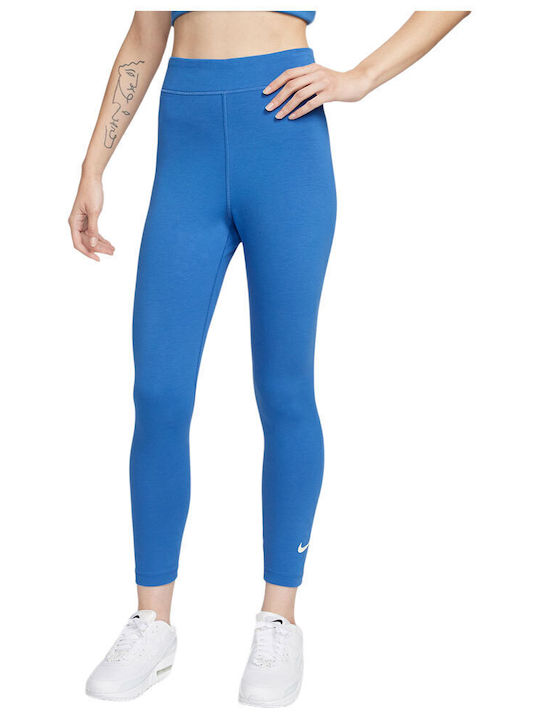 Sportswear Women's Cropped Training Legging High Waisted Blue