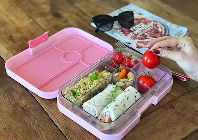 Yumbox Пластмасово детско контейнерче за храна 0.36лт Розов 24 x 17.5 x 4.5бр