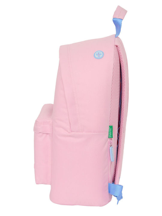 Benetton Rucksack Schulranzen Rucksack Junior High-High School Rosa 20Liter