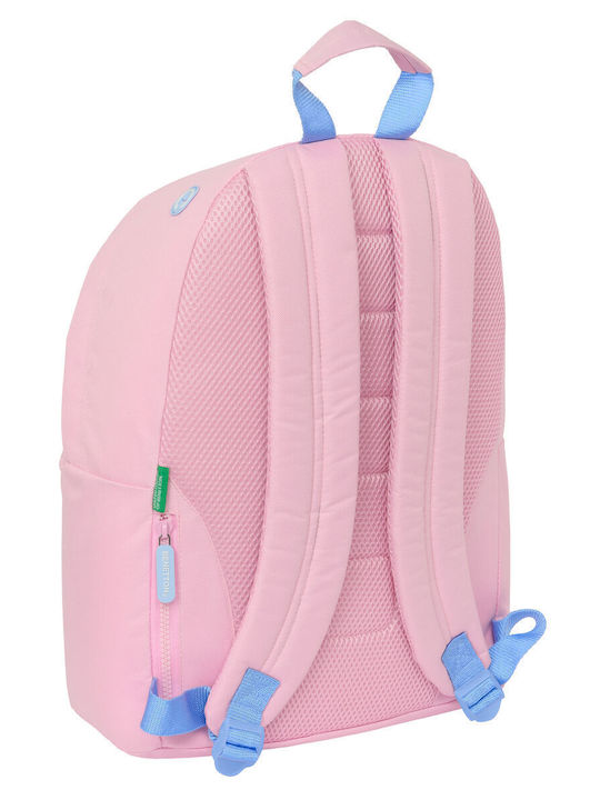 Benetton Rucksack Schulranzen Rucksack Junior High-High School Rosa 20Liter