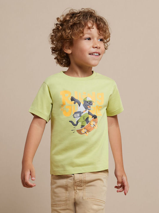 Kids' T-shirt Green Rolling Aloe
