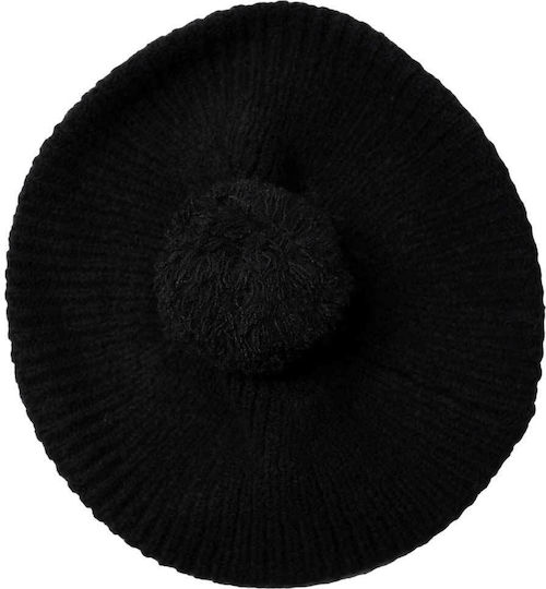 Pom Pom Beanie Frauen Beanie Gestrickt in Schwarz Farbe