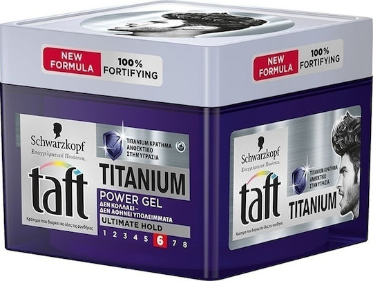 Taft Titanium No6 Gel Μαλλιών 250ml