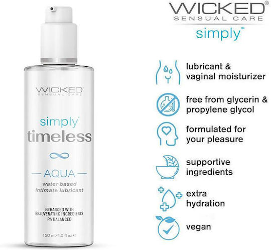 Wicked Simply Timeless Aqua Κολπικό Λιπαντικό 120ml