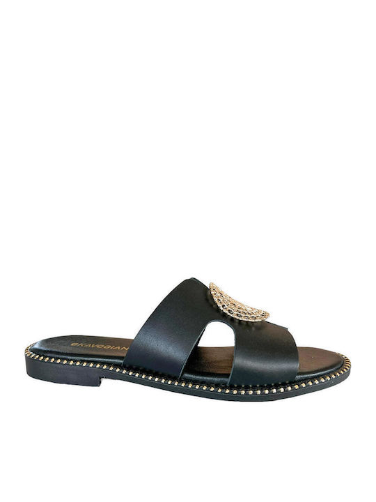 Sandale Casual Damă Din Piele Negru