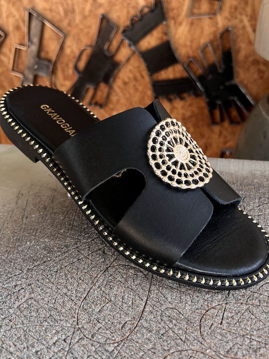 Sandale Casual Damă Din Piele Negru